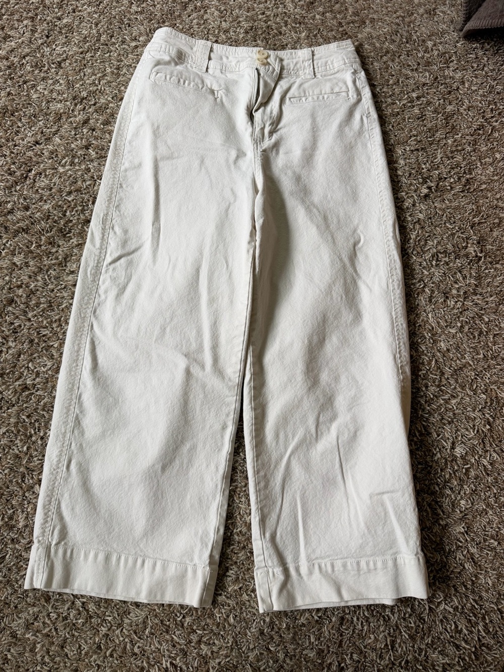 A NEW DAY | Wide Leg White Ankle Pants